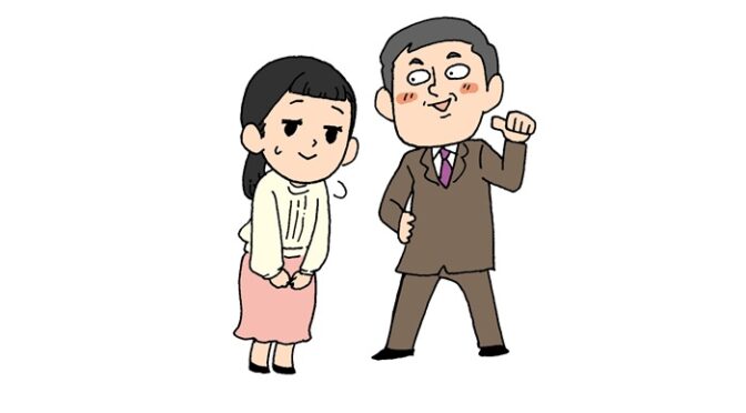 誘う家庭持ちアラフォー同僚に困って退職も考える営業事務の娘と母親