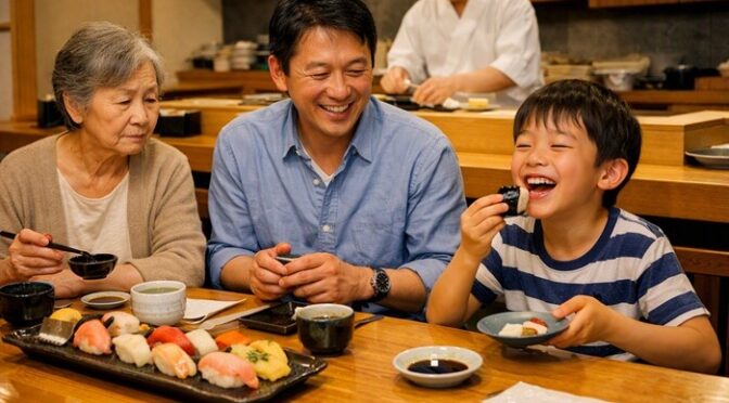 長男の教育費と孫息子に食べさす回らない鮨が報われず養子話に遺産はやらん